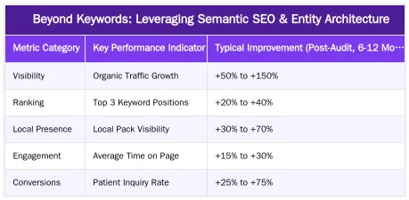 Beyond Keywords: Leveraging Semantic SEO & Entity Architecture — Why Is My Competing Clinic Ranking Higher? A 5-Step Diagnostic Audit