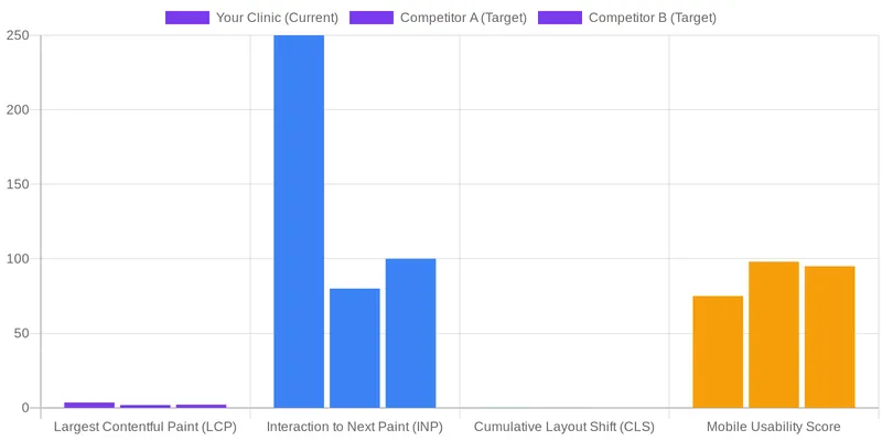 Why Your Competitor Ranks Higher: Beyond Website Aesthetics comparison chart — Why Is a Competing Clinic Ranking Higher? A 5-Step Diagnostic SEO Audit