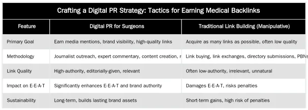 Crafting a Digital PR Strategy: Tactics for Earning Medical Backlinks — Digital PR for Surgeons: Earning High-Authority Medical Backlinks