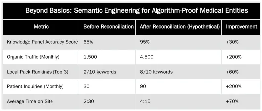 Beyond Basics: Semantic Engineering for Algorithm-Proof Medical Entities — Entity Reconciliation for Medical Brands: A Guide for Surgeons & Clinics