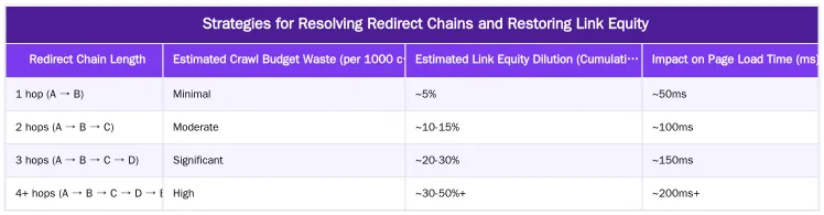 Strategies for Resolving Redirect Chains and Restoring Link Equity — Internal Redirect Chains: Finding and Fixing Crawl Efficiency Killers