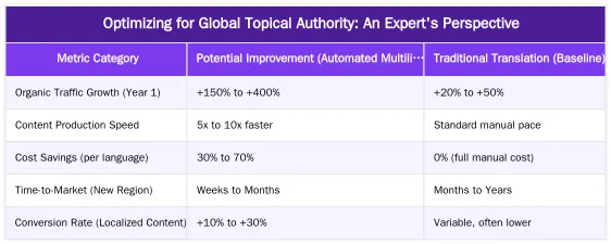 Optimizing for Global Topical Authority: An Expert's Perspective — Multi-Language SEO Automation: Scale International Content Without Translators