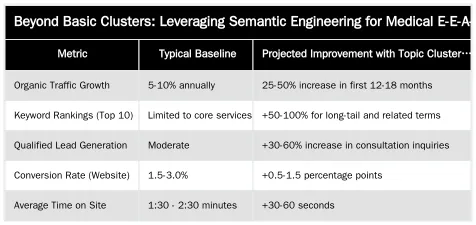 Beyond Basic Clusters: Leveraging Semantic Engineering for Medical E-E-A-T — Topic Cluster Architecture for Medical SEO: From Pillar Pages to Patient Acquisition