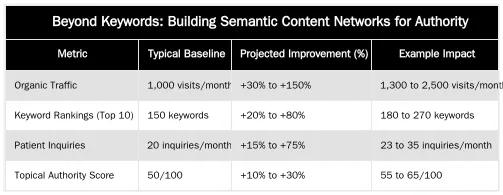 Beyond Keywords: Building Semantic Content Networks for Authority — How to Conduct a Topical Gap Analysis for Your Clinic's Website