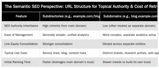 The Semantic SEO Perspective: URL Structure for Topical Authority & Cost of Retrieval — The Impact of URL Structure on Site Architecture and User Navigation